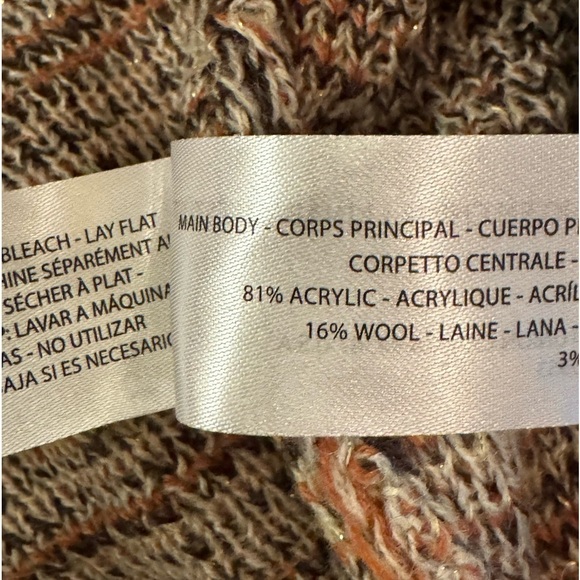 Ariat Macave Chevron Knit Cardigan Sweater Wool Small Medium Western Aztec Brown - Picture 8 of 9